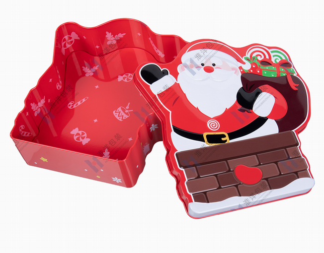 Santa cookie gift tin