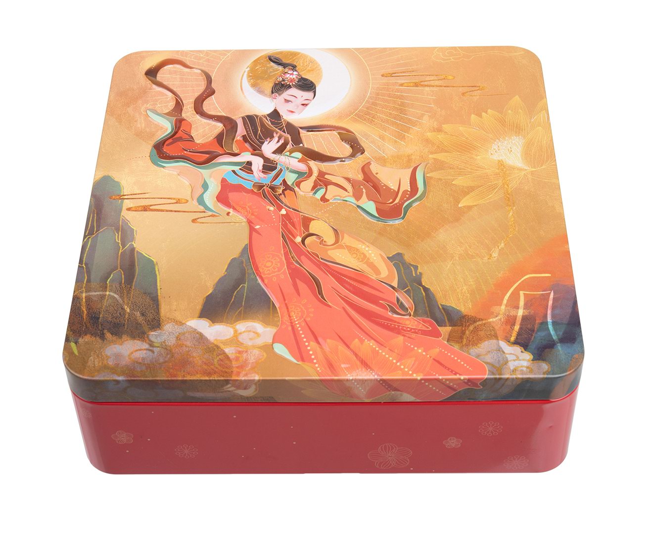 square printed tea tin box for premium tea packaging