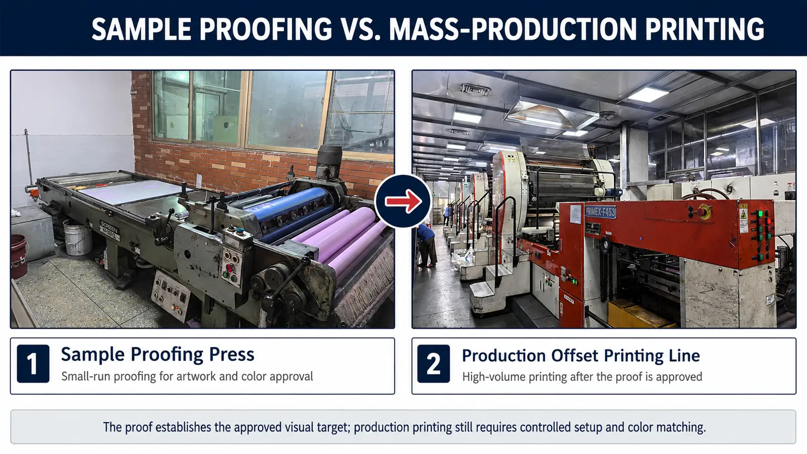 Comparison between custom tinplate proof printing and mass-production printing
